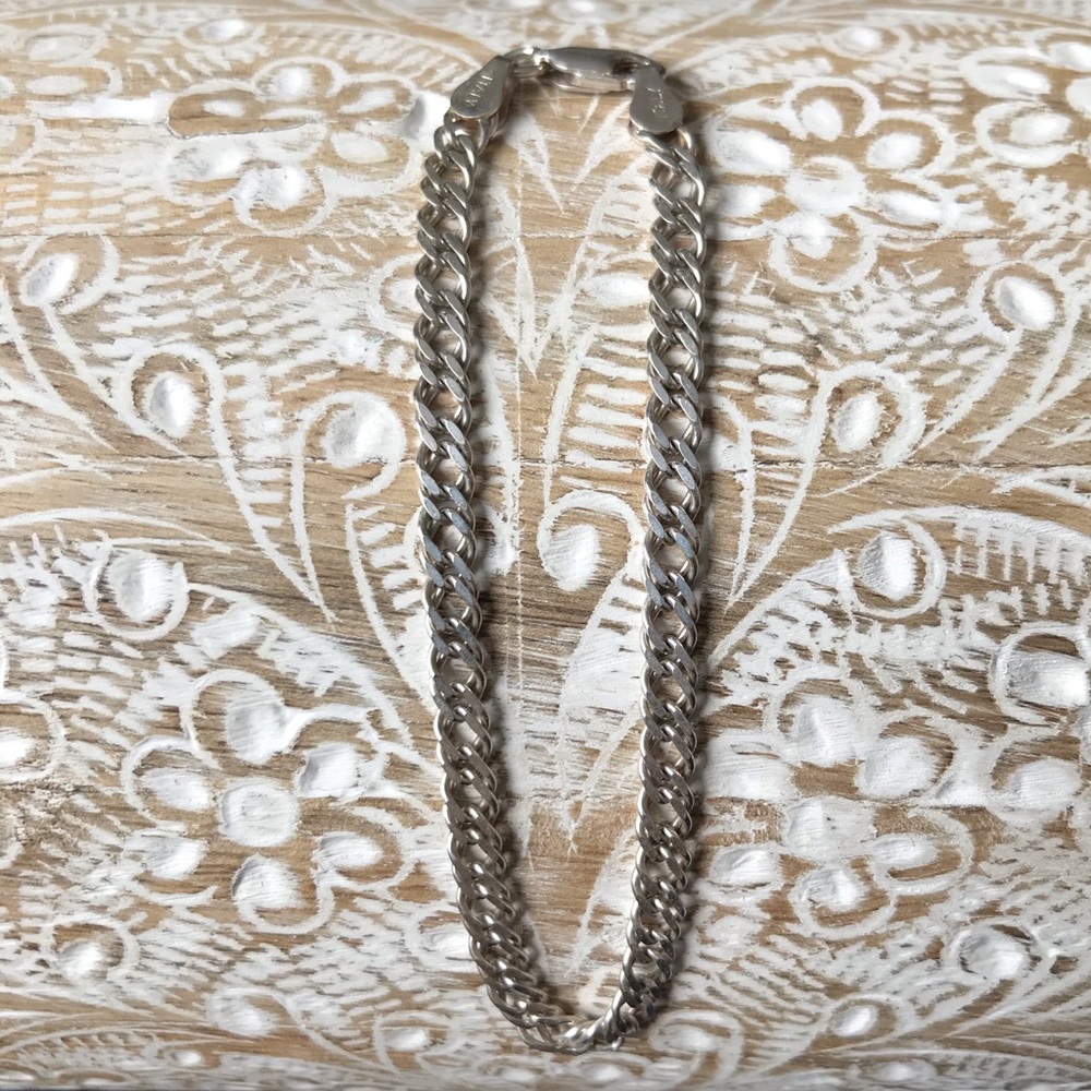 Silver chain bracelet